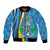 Custom Saint Lucia Football Bomber Jacket Sporty Pattern