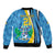 Custom Saint Lucia Football Bomber Jacket Sporty Pattern