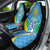 Custom Saint Lucia Football Car Seat Cover Sporty Pattern