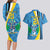 Custom Saint Lucia Football Couples Matching Long Sleeve Bodycon Dress and Hawaiian Shirt Sporty Pattern