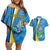 Custom Saint Lucia Football Couples Matching Off Shoulder Short Dress and Hawaiian Shirt Sporty Pattern