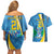 Custom Saint Lucia Football Couples Matching Off Shoulder Short Dress and Hawaiian Shirt Sporty Pattern