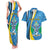 Custom Saint Lucia Football Couples Matching Tank Maxi Dress and Hawaiian Shirt Sporty Pattern