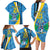 Custom Saint Lucia Football Family Matching Long Sleeve Bodycon Dress and Hawaiian Shirt Sporty Pattern