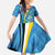 Custom Saint Lucia Football Family Matching Mermaid Dress and Hawaiian Shirt Sporty Pattern