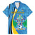 Custom Saint Lucia Football Family Matching Mermaid Dress and Hawaiian Shirt Sporty Pattern