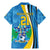 Custom Saint Lucia Football Family Matching Mermaid Dress and Hawaiian Shirt Sporty Pattern