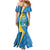 Custom Saint Lucia Football Family Matching Mermaid Dress and Hawaiian Shirt Sporty Pattern