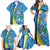 Custom Saint Lucia Football Family Matching Off Shoulder Maxi Dress and Hawaiian Shirt Sporty Pattern