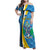 Custom Saint Lucia Football Family Matching Off Shoulder Maxi Dress and Hawaiian Shirt Sporty Pattern