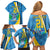 Custom Saint Lucia Football Family Matching Off Shoulder Short Dress and Hawaiian Shirt Sporty Pattern