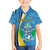 Custom Saint Lucia Football Family Matching Off Shoulder Short Dress and Hawaiian Shirt Sporty Pattern