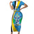 Custom Saint Lucia Football Family Matching Short Sleeve Bodycon Dress and Hawaiian Shirt Sporty Pattern