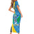 Custom Saint Lucia Football Family Matching Short Sleeve Bodycon Dress and Hawaiian Shirt Sporty Pattern