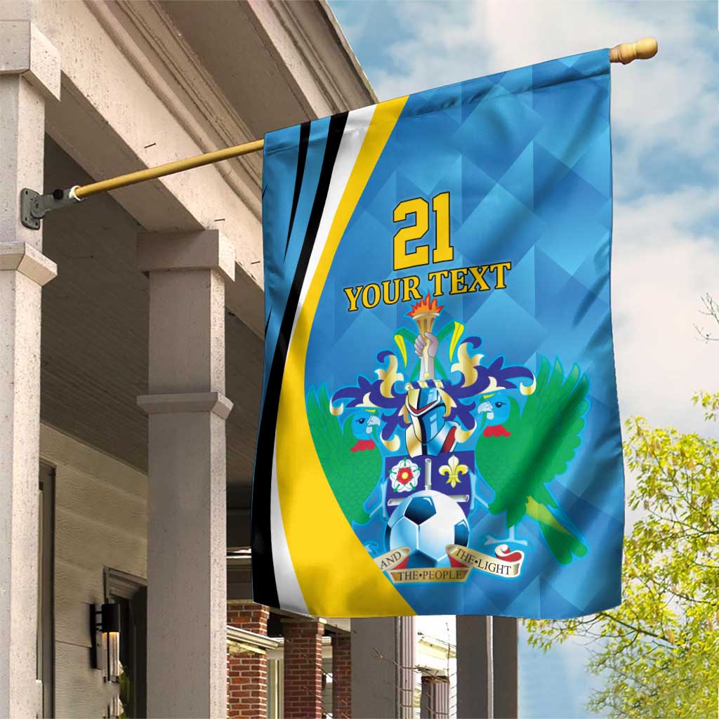 Custom Saint Lucia Football Garden Flag Sporty Pattern