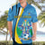 Custom Saint Lucia Football Hawaiian Shirt Sporty Pattern