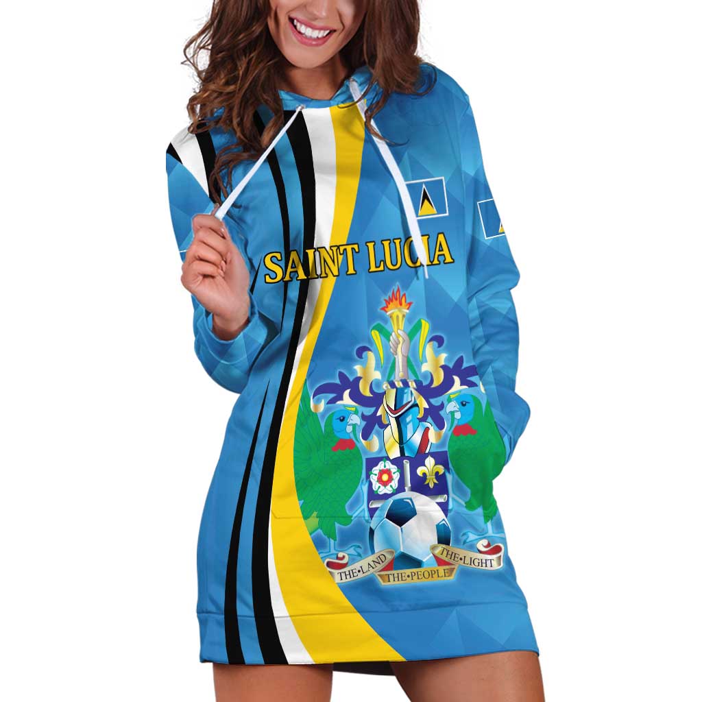 Custom Saint Lucia Football Hoodie Dress Sporty Pattern