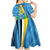 Custom Saint Lucia Football Kid Short Sleeve Dress Sporty Pattern