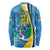 Custom Saint Lucia Football Long Sleeve Shirt Sporty Pattern