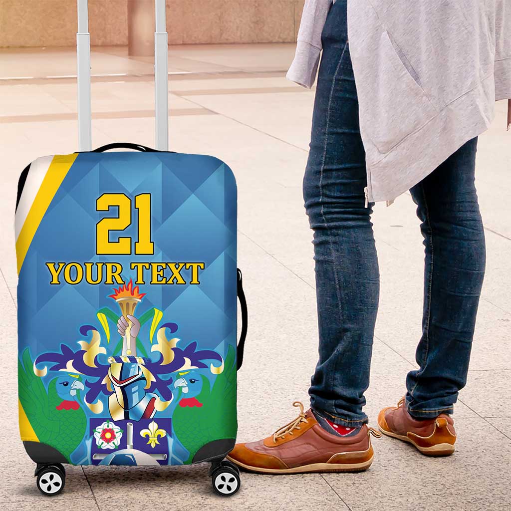 Custom Saint Lucia Football Luggage Cover Sporty Pattern