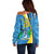 Custom Saint Lucia Football Off Shoulder Sweater Sporty Pattern