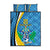 Custom Saint Lucia Football Quilt Bed Set Sporty Pattern