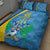 Custom Saint Lucia Football Quilt Bed Set Sporty Pattern