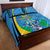 Custom Saint Lucia Football Quilt Bed Set Sporty Pattern