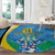 Custom Saint Lucia Football Round Carpet Sporty Pattern