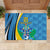 Custom Saint Lucia Football Rubber Doormat Sporty Pattern