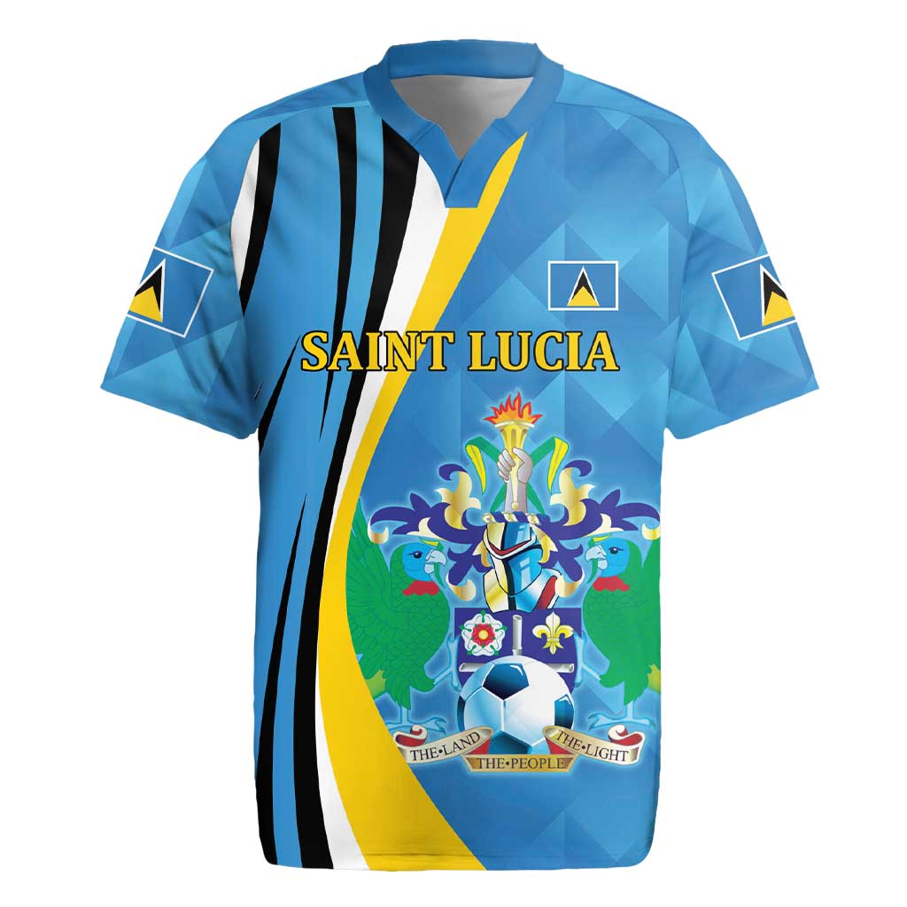 Custom Saint Lucia Football Rugby Jersey Sporty Pattern