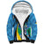 Custom Saint Lucia Football Sherpa Hoodie Sporty Pattern