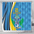 Custom Saint Lucia Football Shower Curtain Sporty Pattern