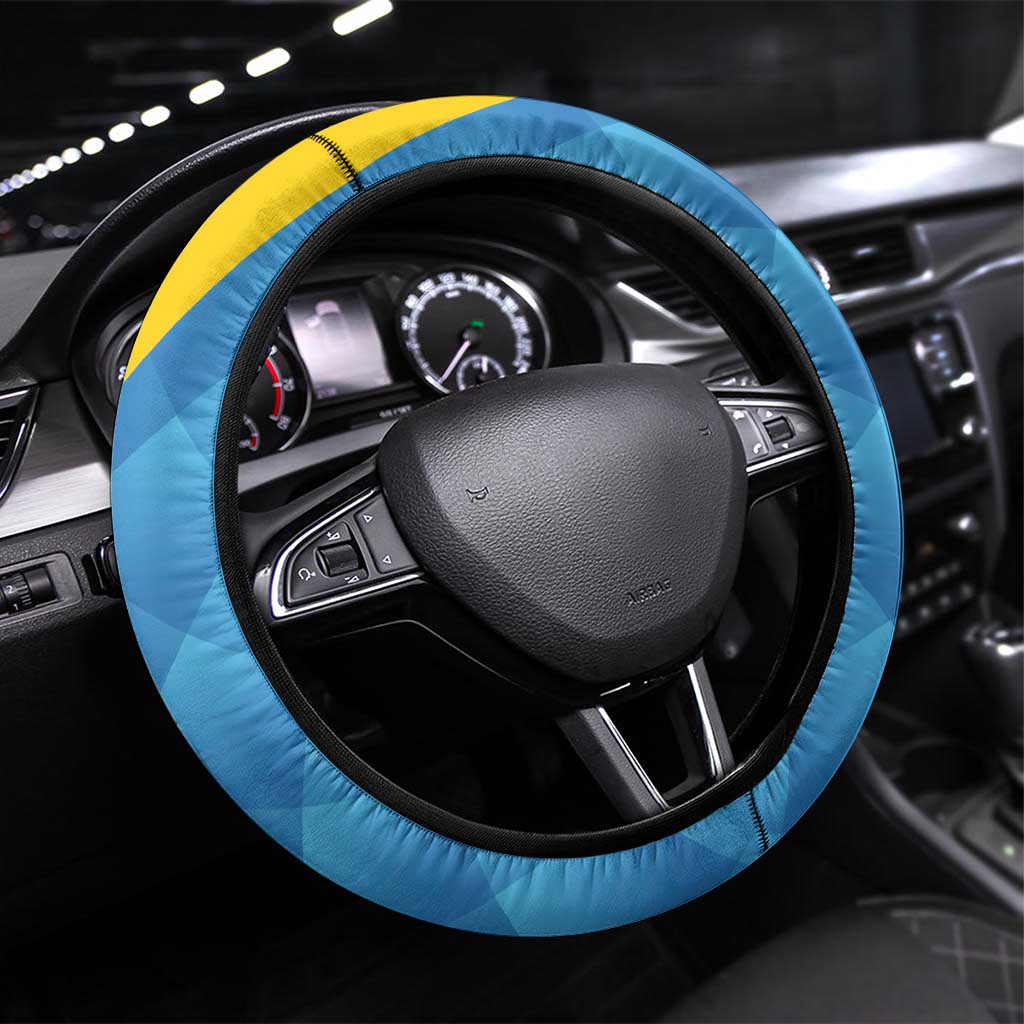 Saint Lucia Football Steering Wheel Cover Sporty Pattern