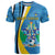 Custom Saint Lucia Football T Shirt Sporty Pattern