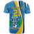 Custom Saint Lucia Football T Shirt Sporty Pattern