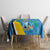 Custom Saint Lucia Football Tablecloth Sporty Pattern