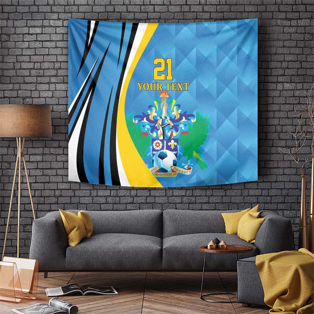 Custom Saint Lucia Football Tapestry Sporty Pattern