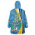 Custom Saint Lucia Football Wearable Blanket Hoodie Sporty Pattern