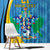 Custom Saint Lucia Football Window Curtain Sporty Pattern