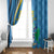 Custom Saint Lucia Football Window Curtain Sporty Pattern