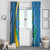 Custom Saint Lucia Football Window Curtain Sporty Pattern