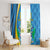 Custom Saint Lucia Football Window Curtain Sporty Pattern