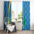 Custom Saint Lucia Football Window Curtain Sporty Pattern