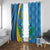 Custom Saint Lucia Football Window Curtain Sporty Pattern