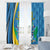 Custom Saint Lucia Football Window Curtain Sporty Pattern