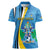 Custom Saint Lucia Football Women Polo Shirt Sporty Pattern