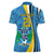 Custom Saint Lucia Football Women Polo Shirt Sporty Pattern