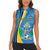 Custom Saint Lucia Football Women Sleeveless Polo Shirt Sporty Pattern