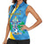 Custom Saint Lucia Football Women Sleeveless Polo Shirt Sporty Pattern